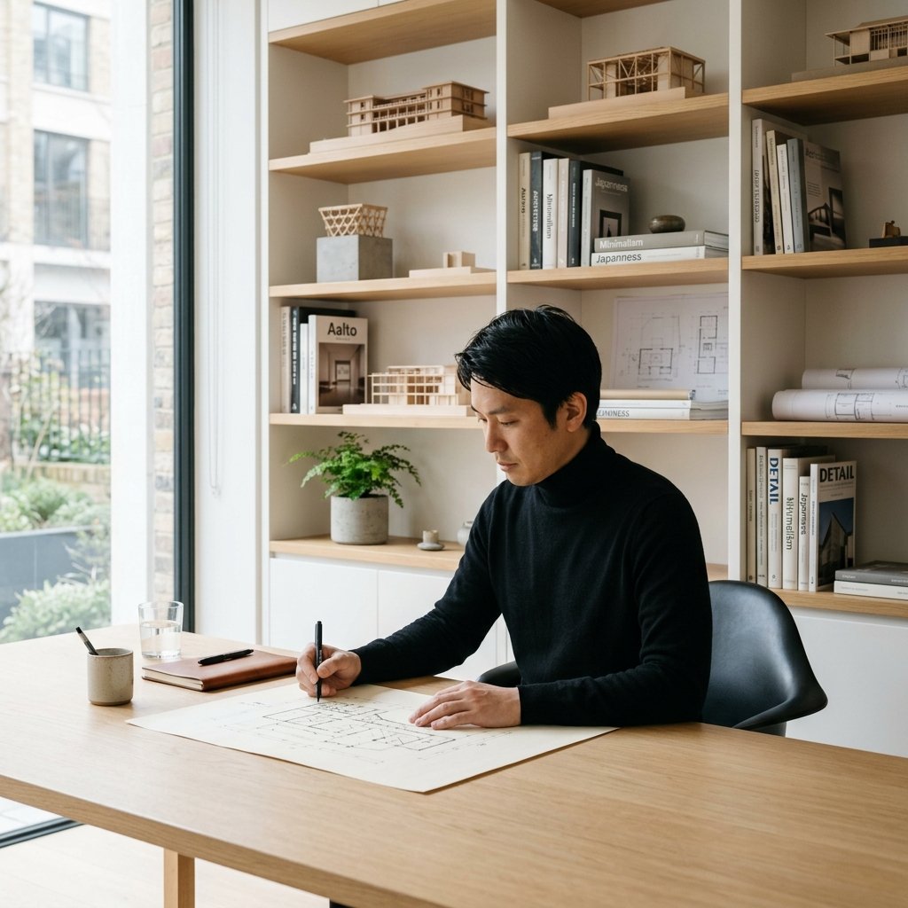 Architect Tien Nguyen sketching